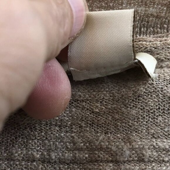 J.Crew Womens Cardigan Sweater Medium Buttn Front Pockets V-Neck Tan Cozy Casual - Picture 10 of 12